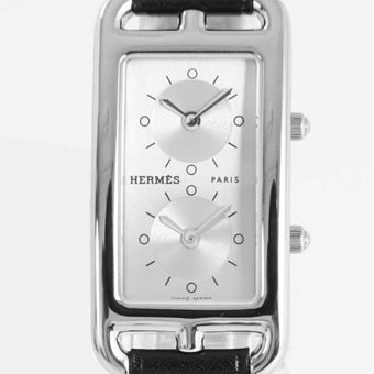 HERMES エルメス時計コピー ケープコッド CC3210.230/GNOM2 ドゥゾーン レザー ブラック/シルバー レディース